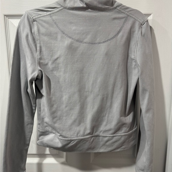 Women's Gray Ruffled Utility Jacket - Picture 6 of 7